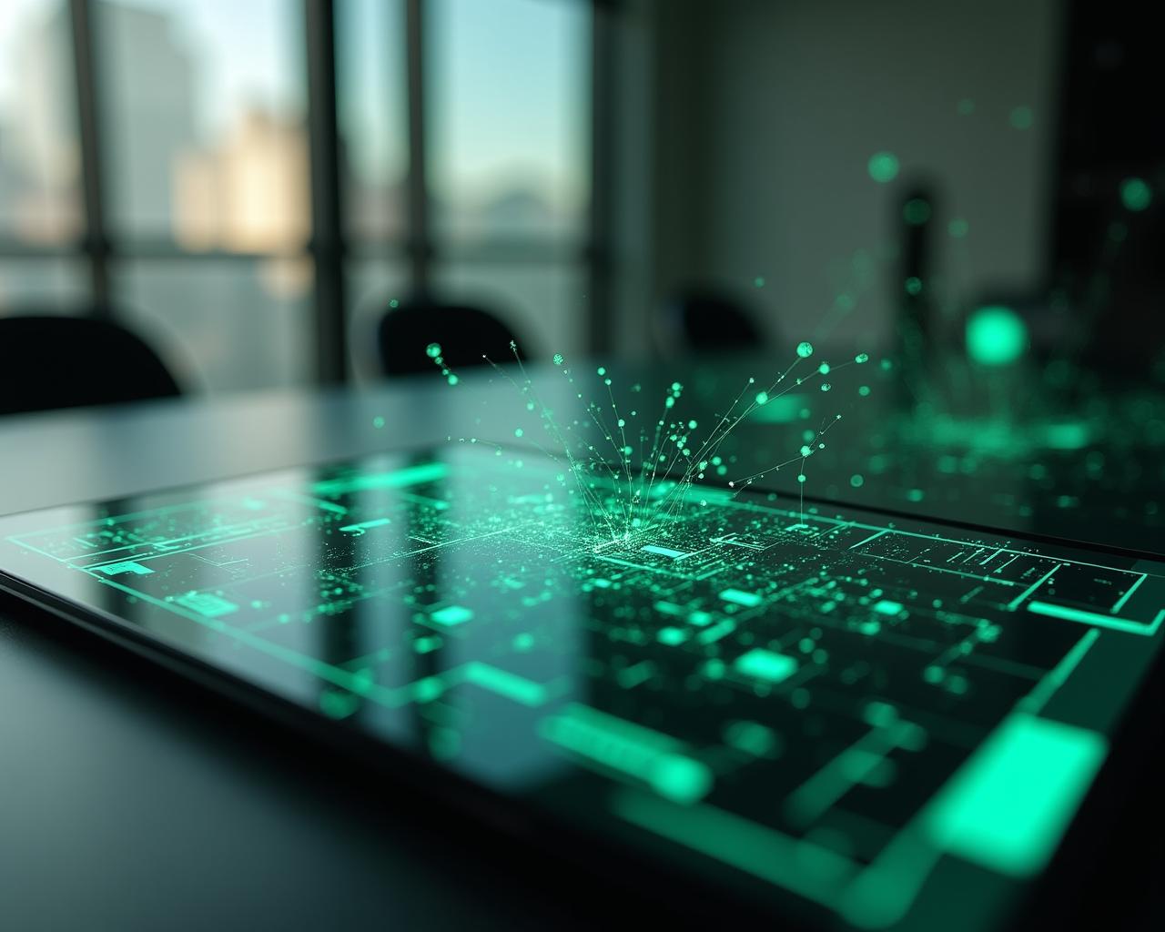 Sophisticated AI interface representing custom intelligent agents